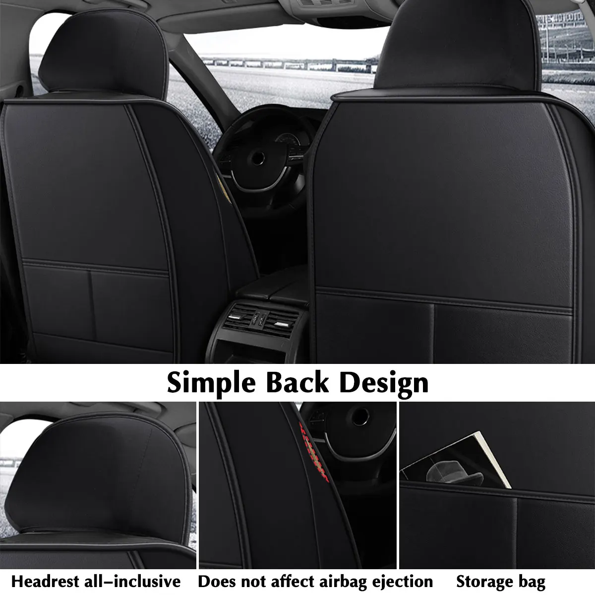 1PC Luxury PU Leather Front Car Seat Cover Cushion Protector Non-Slip Mat Waterproof for Lada VESTA for Ford for BMW