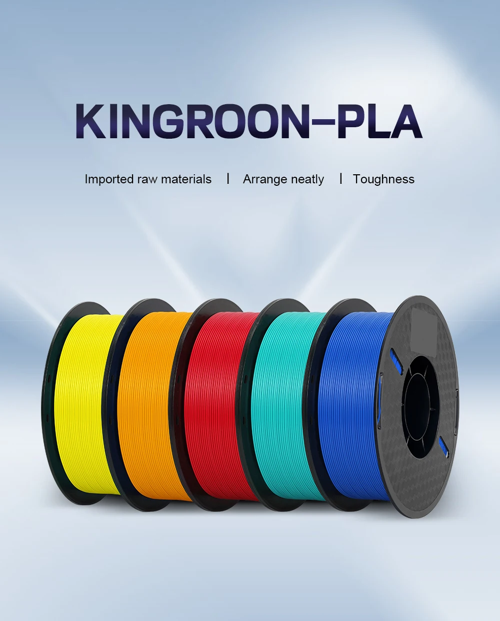 KINGROON 5KG Mix Colors PLA Filament 1kg 1 75mm For 3D Printer PLA Material for 3D Printing Filamento PLA 3D Printer Filament