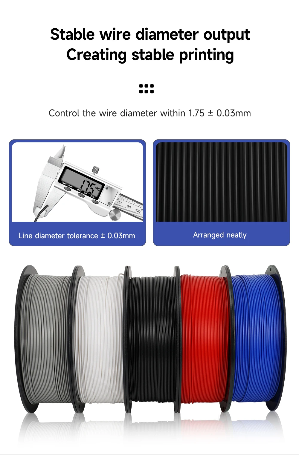KINGROON 5KG Mix Colors PLA Filament 1kg 1 75mm For 3D Printer PLA Material for 3D Printing Filamento PLA 3D Printer Filament