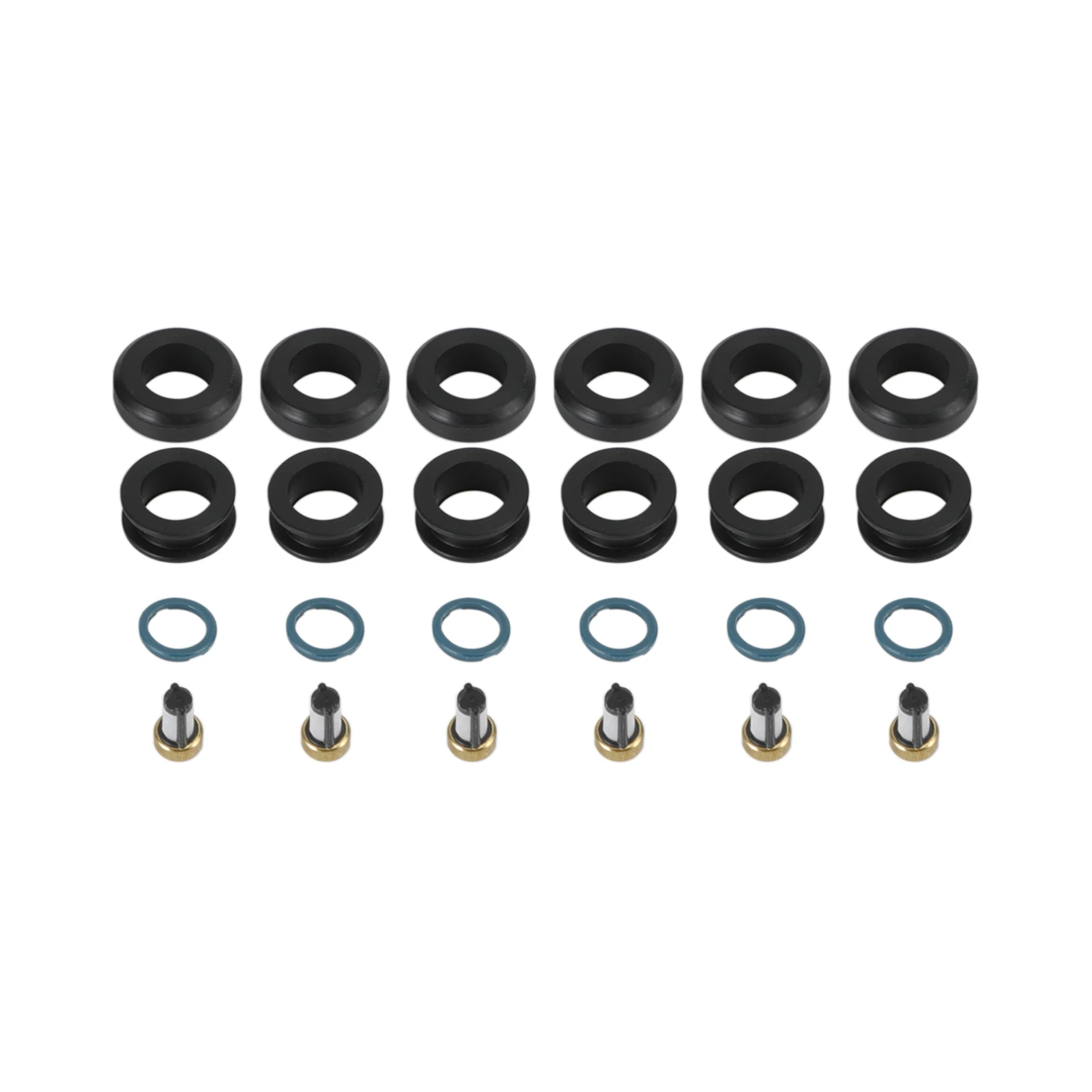 Areyourshop 6PCS Fuel Injectors Seal O-Ring Kit MD164888 Fit for Mitsubishi 3000GT INP-014 Car Accessories Part