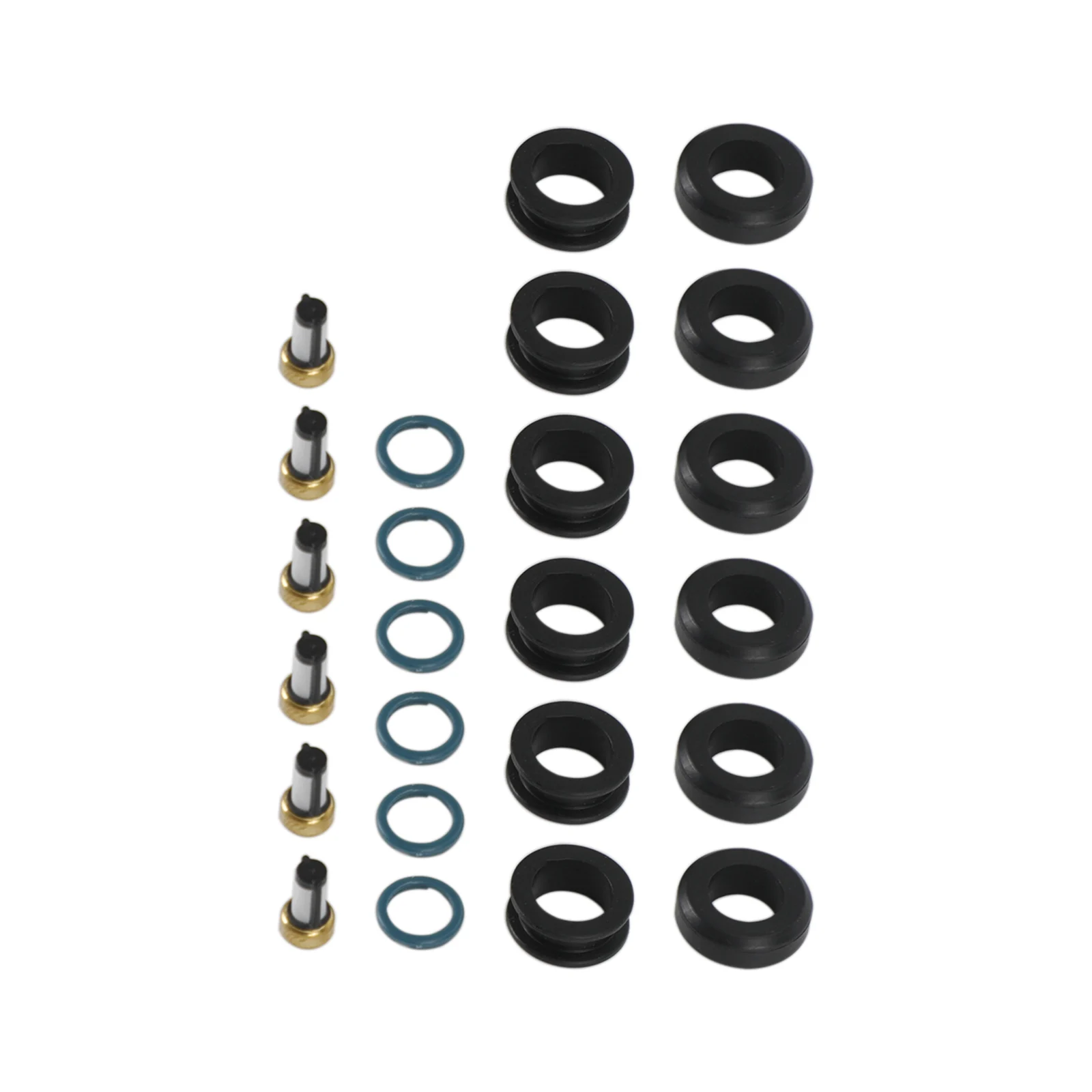 Areyourshop 6PCS Fuel Injectors Seal O-Ring Kit MD164888 Fit for Mitsubishi 3000GT INP-014 Car Accessories Part