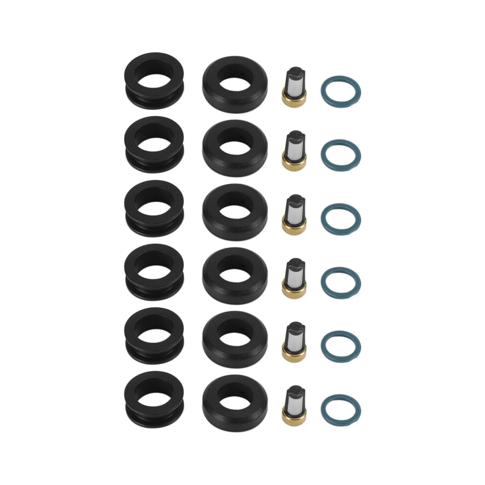 Areyourshop 6PCS Fuel Injectors Seal O-Ring Kit MD164888 Fit for Mitsubishi 3000GT INP-014 Car Accessories Part