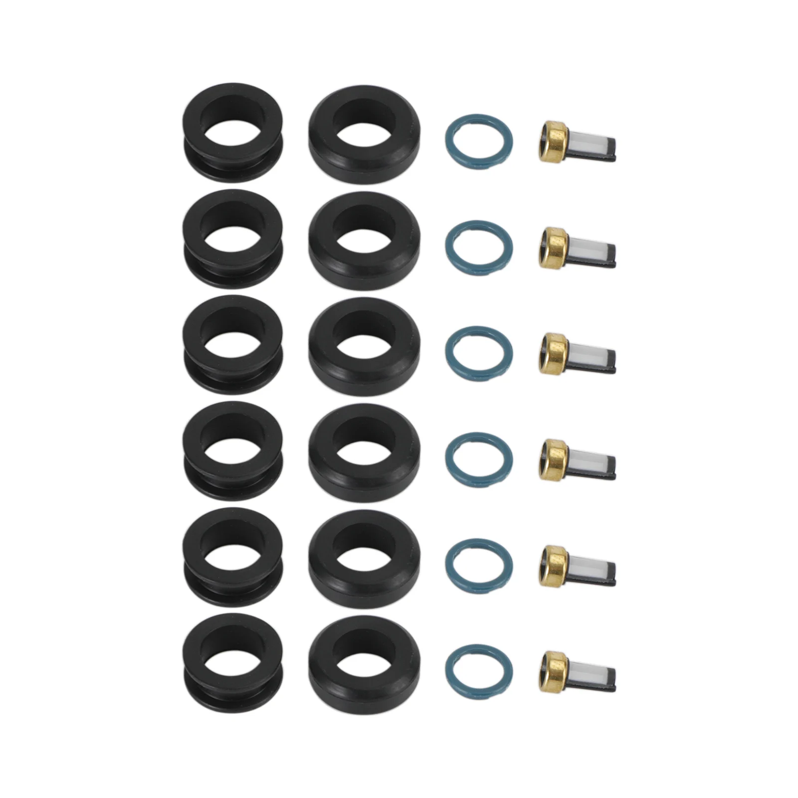 Areyourshop 6PCS Fuel Injectors Seal O-Ring Kit MD164888 Fit for Mitsubishi 3000GT INP-014 Car Accessories Part