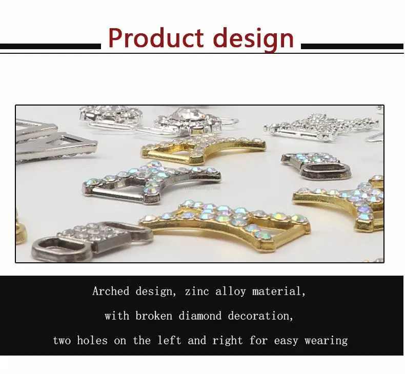 Luxury Rhinestone AF1 Shoe Charms Colorful Diamond Sneaker Shoe Decoration Fashion Shoelaces Metal Buckles Shoes Accesories 2Pcs