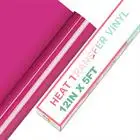 HTVRONT 12"X 5ft/30x152cm PVC Elastic Heat Transfer Vinyl for T-shirt DIY Decoration Craft Iron on HTV Roll For Cricut Maker