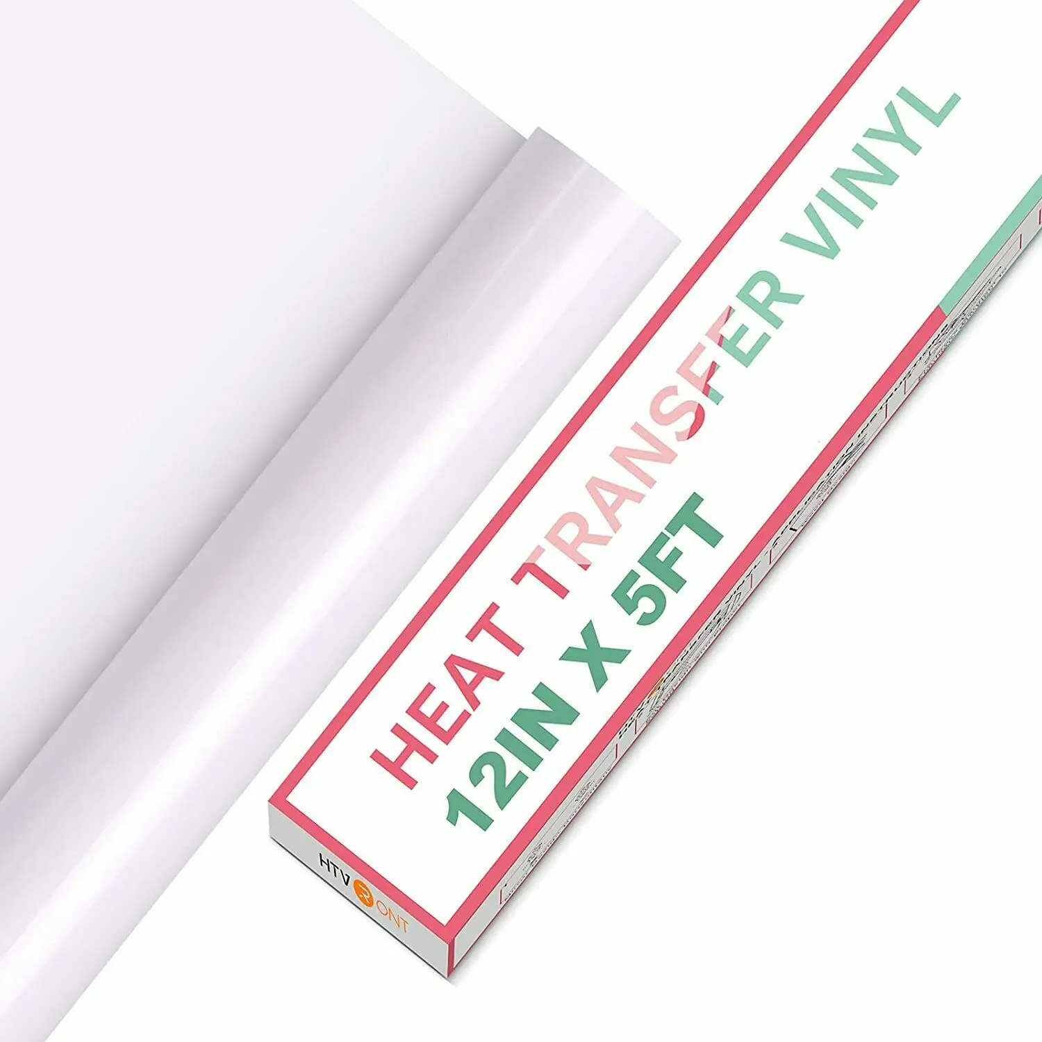 HTVRONT 12"X 5ft/30x152cm PVC Elastic Heat Transfer Vinyl for T-shirt DIY Decoration Craft Iron on HTV Roll For Cricut Maker