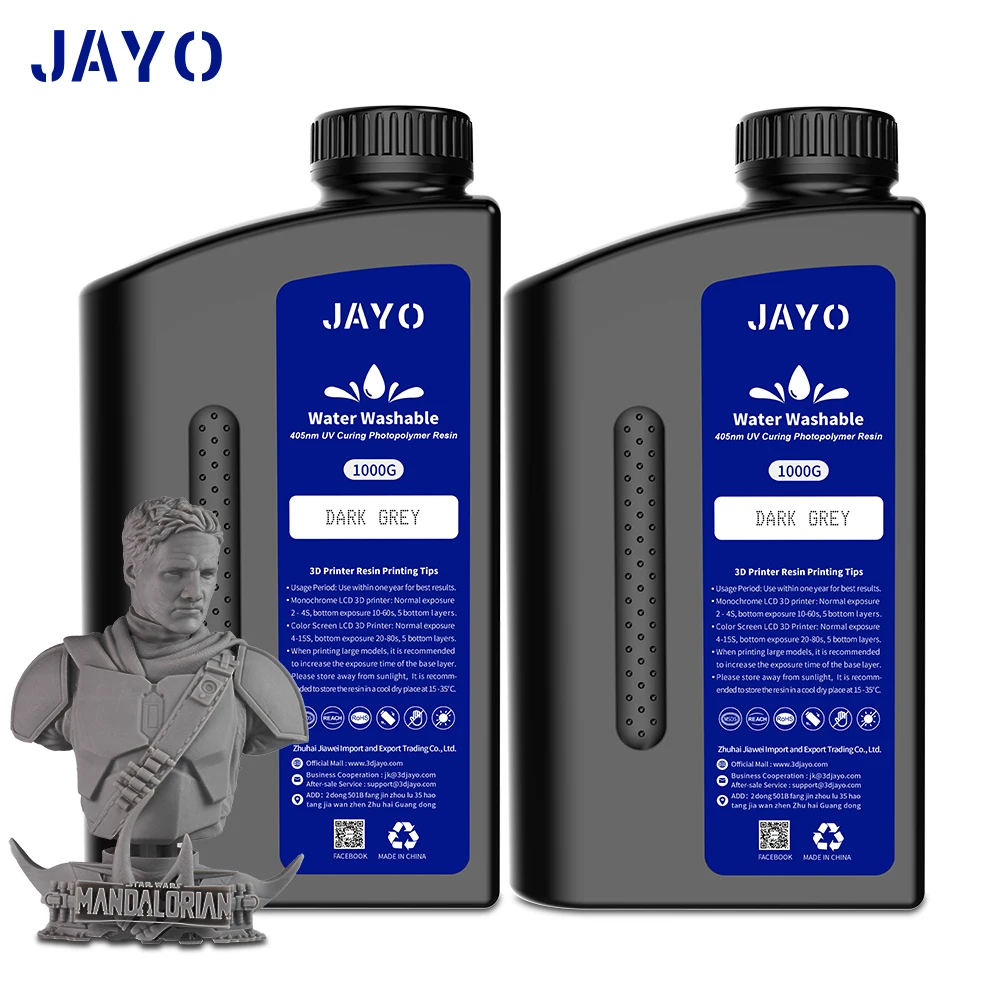 JAYO Standard/ABS-Like/Plant based /Like PAResin 2KG 395-405nm UV Curing Photopolymer Rapid Resin for LCD/DLP/SLA 3D Printer