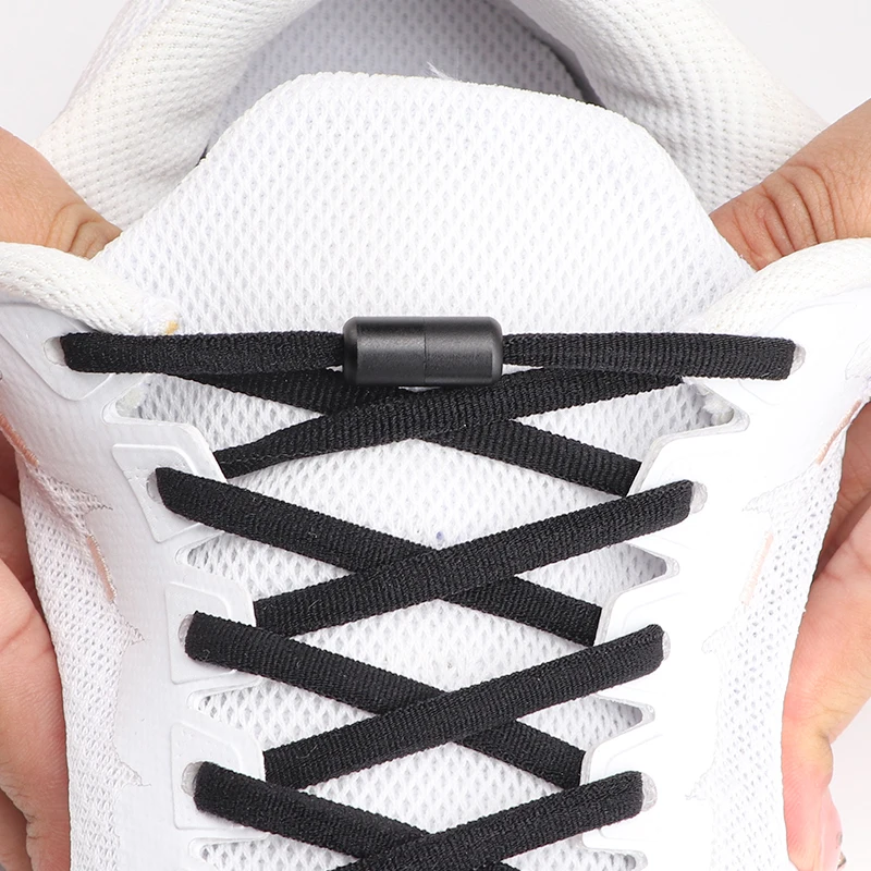 Elastic laces Sneakers Colorful Options No tie Shoelace for Sports Round Shoelaces without ties Kids Adult Shoes Accessories