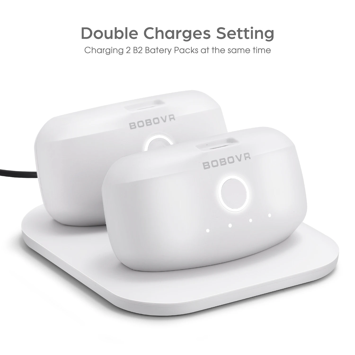BOBOVR P4 Twin Battery Upgrade Combo Compatible with Pico4 pro Recirculating Power Supply System Dual Battery and Charging Dock