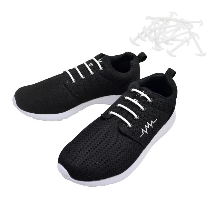 12pcs/set Men Women Leather Shoes Lazy No Tie Shoelaces Elastic Silicone Shoe Lace Suitable 3 Colors L6