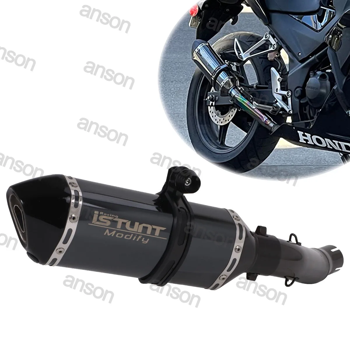 CBR300R Exhaust System Slip on For Honda CBR300R CBR300 CB300F CB300R 2008-2022 Modified Muffler Middle Link Pipe