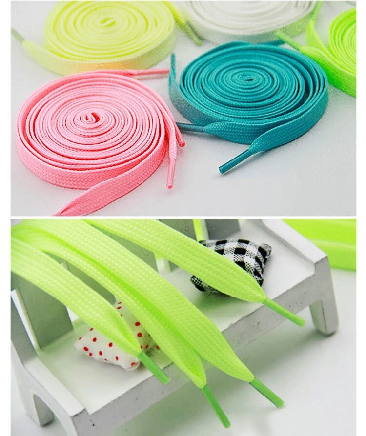 1Pair Luminous Shoelaces Flat Sneaker ShoeLace Kids Adult Fluorescent Shoe laces 80/100/120/140CM YG-1