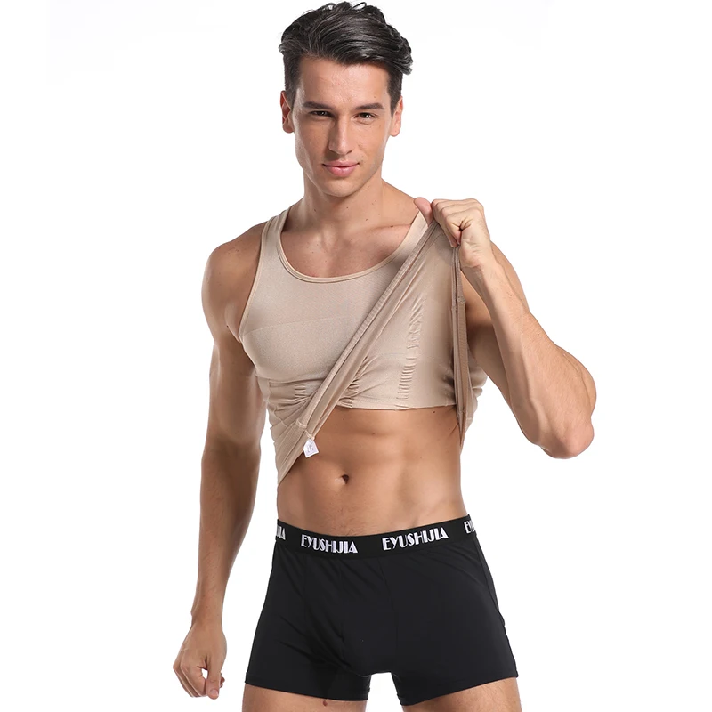 Men Slimming Body Shaper Abdomen Belly Control Shapewear Vest Modeling Underwear Waist Trainer Cincher Corrective Posture Corset