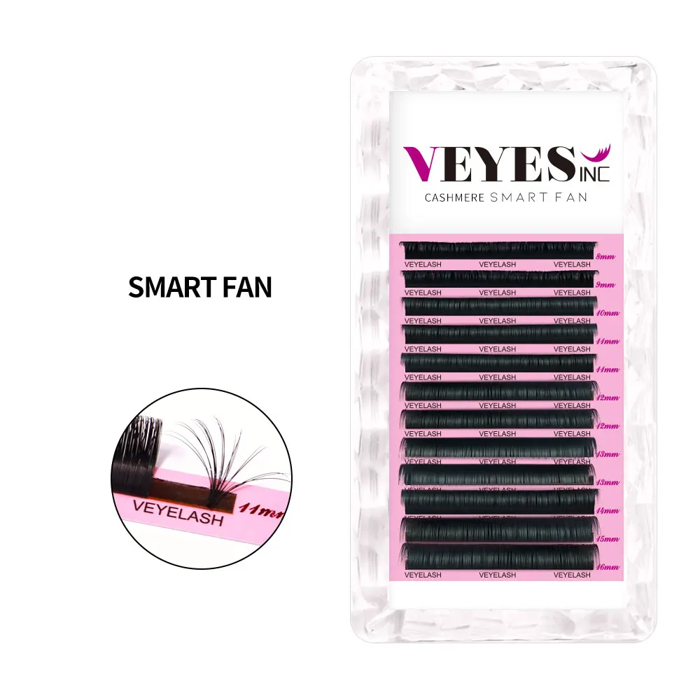 VEYESINC Cashmere Lashes Smart Easy Fanning Eyelash Extensions Veyelash Fast Bloom Austomatic Flowering Natural Russian Volume