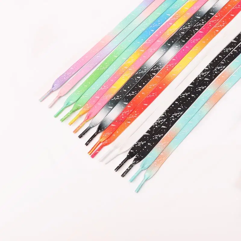Luminous Shoe laces Glowing Fluorescent Shoelaces for Sneakers Flat Laces Shoes Gradient Shoelace 120/140/160CM Shoestrings