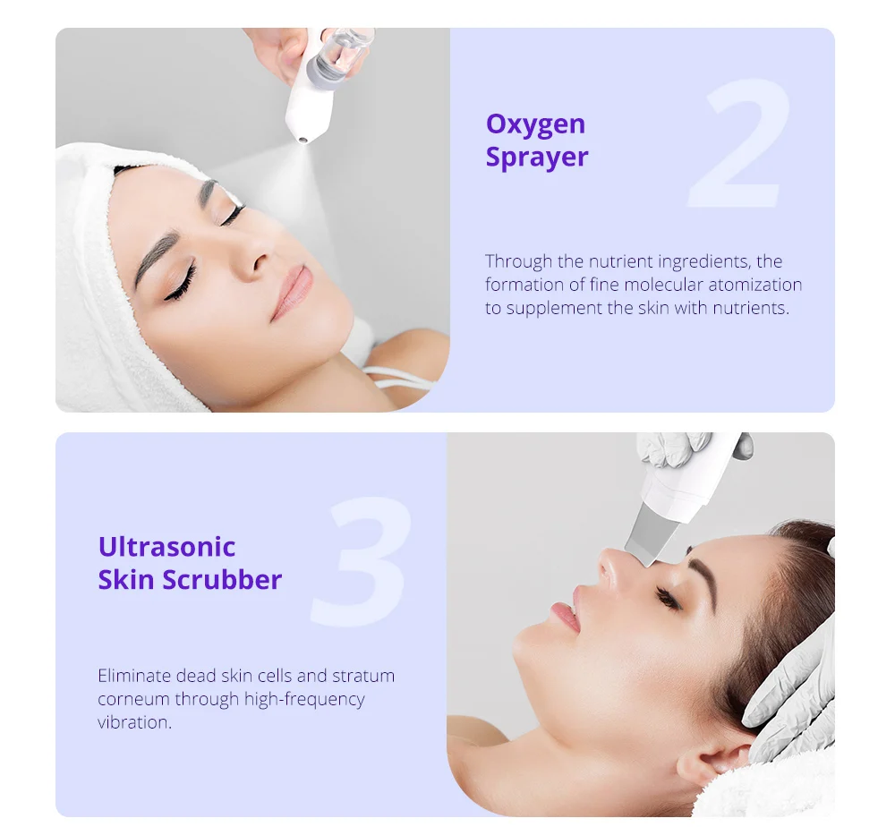 Hydro Ultrasonic Blackhead Removal Skin Scrubber Face Skin Deep Clean Machine Anti Acne Beauty Device
