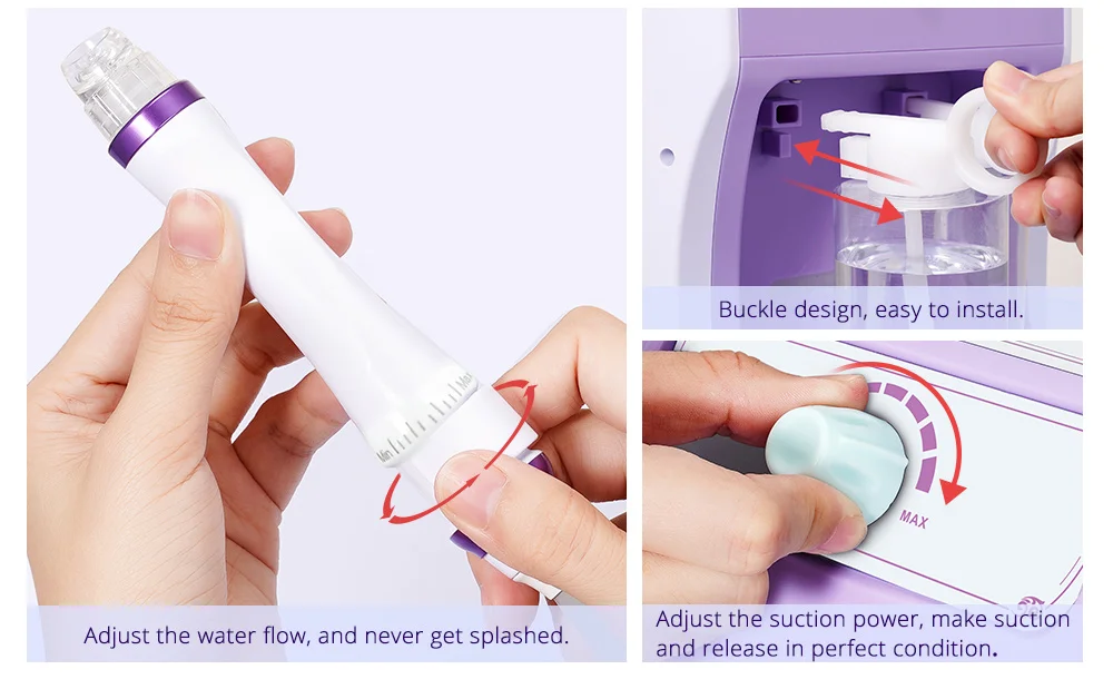 Hydro Ultrasonic Blackhead Removal Skin Scrubber Face Skin Deep Clean Machine Anti Acne Beauty Device