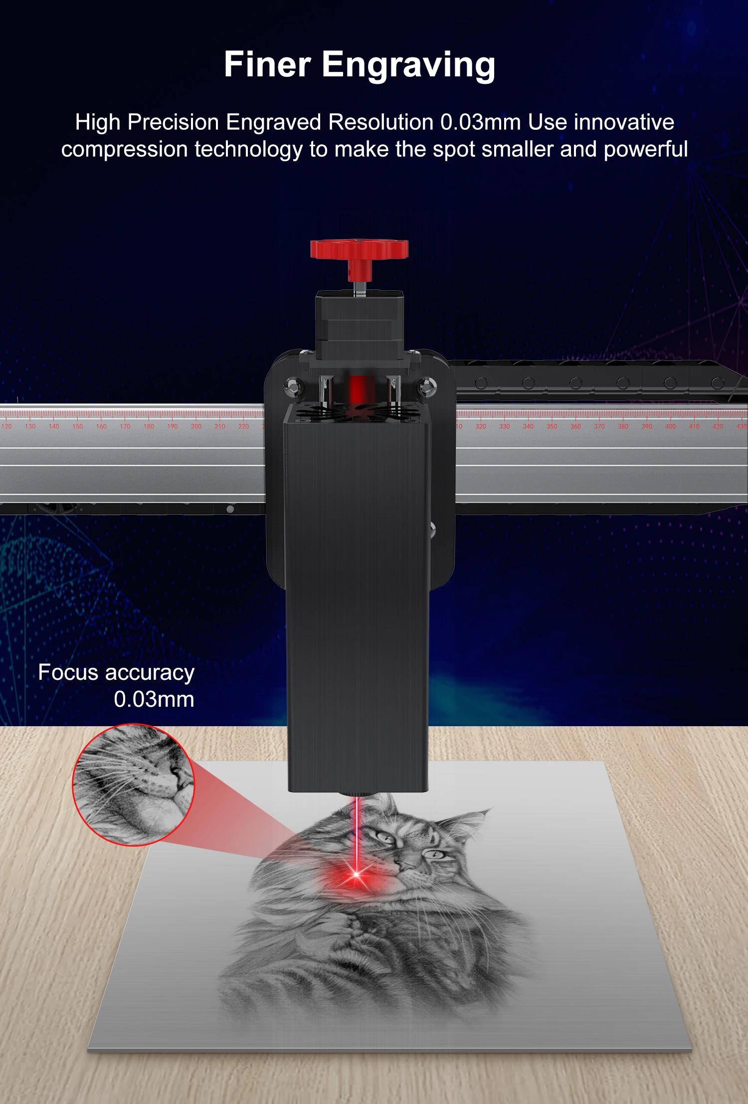 Twotrees TS2-10W Laser Engraver Machine 80W 450x450mm Compressed Spot Technology LaserGRBL LightBurn Wifi Horizontal Gyroscope