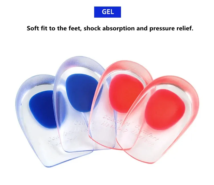 Silicone Gel Orthopedic Insole for Feet Spurs Pain Foot Shoe Insoles Height Increasing Shoe Pads Shock Absorbing Shoe Sole 1Pair