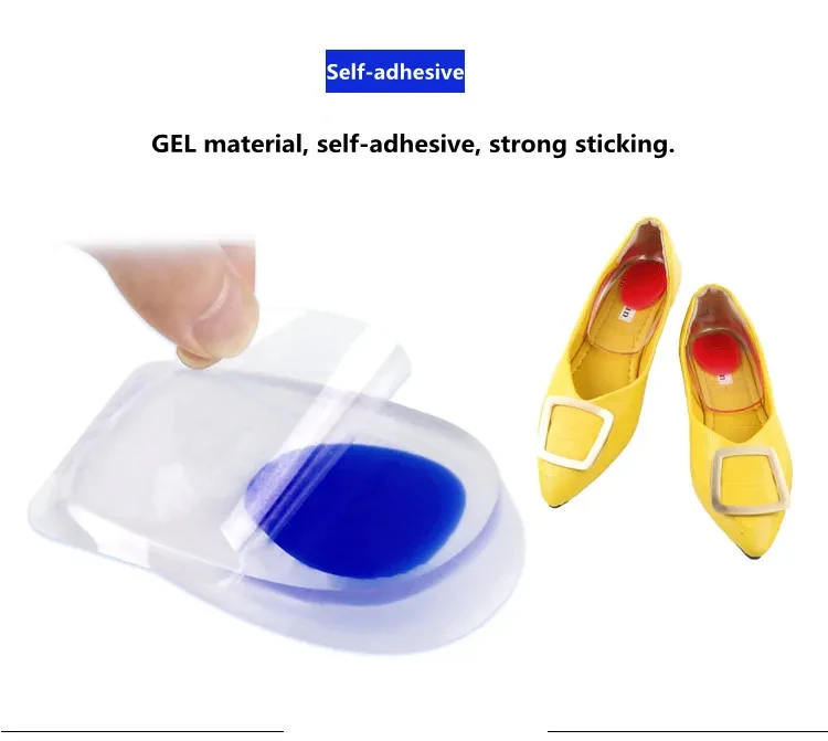 Silicone Gel Orthopedic Insole for Feet Spurs Pain Foot Shoe Insoles Height Increasing Shoe Pads Shock Absorbing Shoe Sole 1Pair