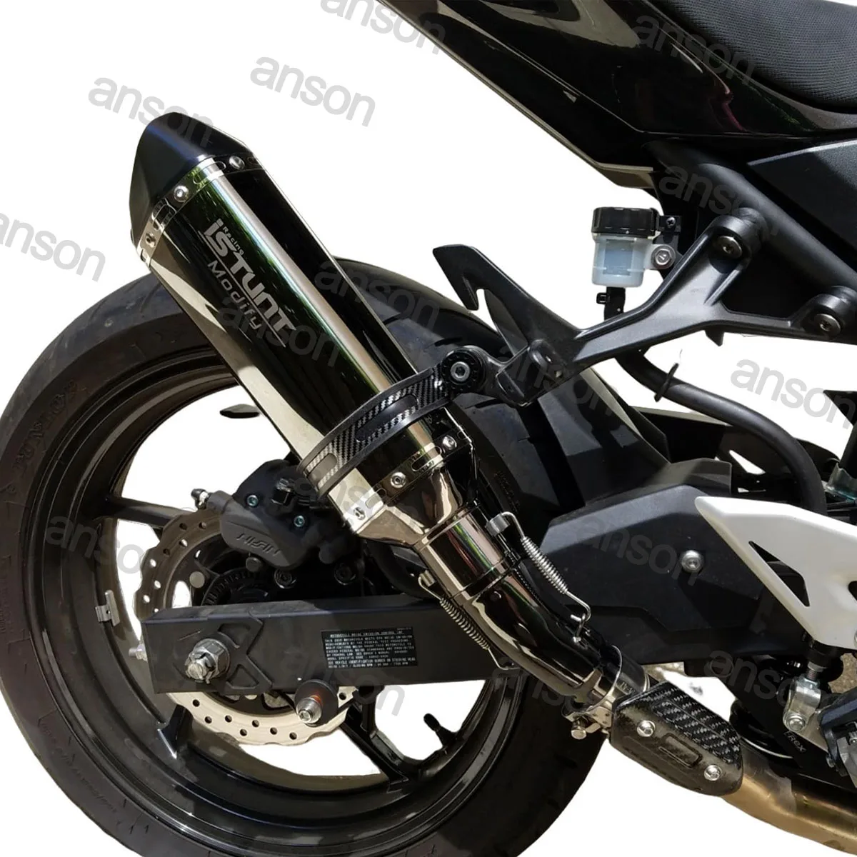 Exhaust System Muffler Pipe Slip on For Kawasaki Z400 Ninja 400 Ninja 500 Z500 2018-2025 Ninja 500 Exhaust System