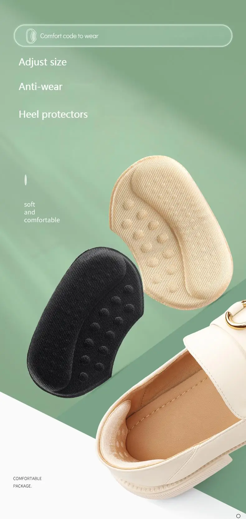 Heel Protectors Sneakers Shoe Pads Loafers Stickers Inserts Adjustable Size Shoes Insoles Foot Pain Relievers Heels Cushion