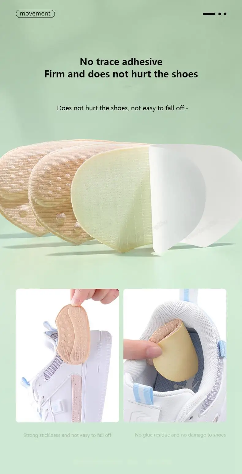 Heel Protectors Sneakers Shoe Pads Loafers Stickers Inserts Adjustable Size Shoes Insoles Foot Pain Relievers Heels Cushion