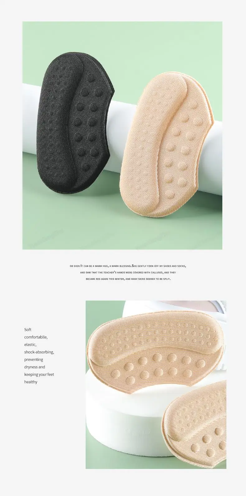 Heel Protectors Sneakers Shoe Pads Loafers Stickers Inserts Adjustable Size Shoes Insoles Foot Pain Relievers Heels Cushion
