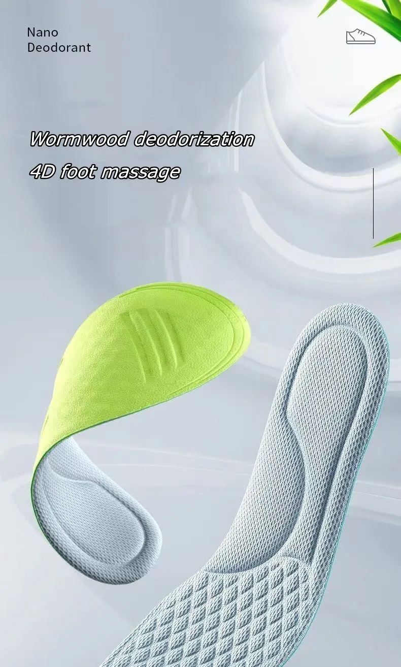 1Pair Plantar Fasciitis Orthopedic Insoles Arch Support Insole for Feet Memory Foam Non Slip Shoe Pads Deodorising Shoes Sole