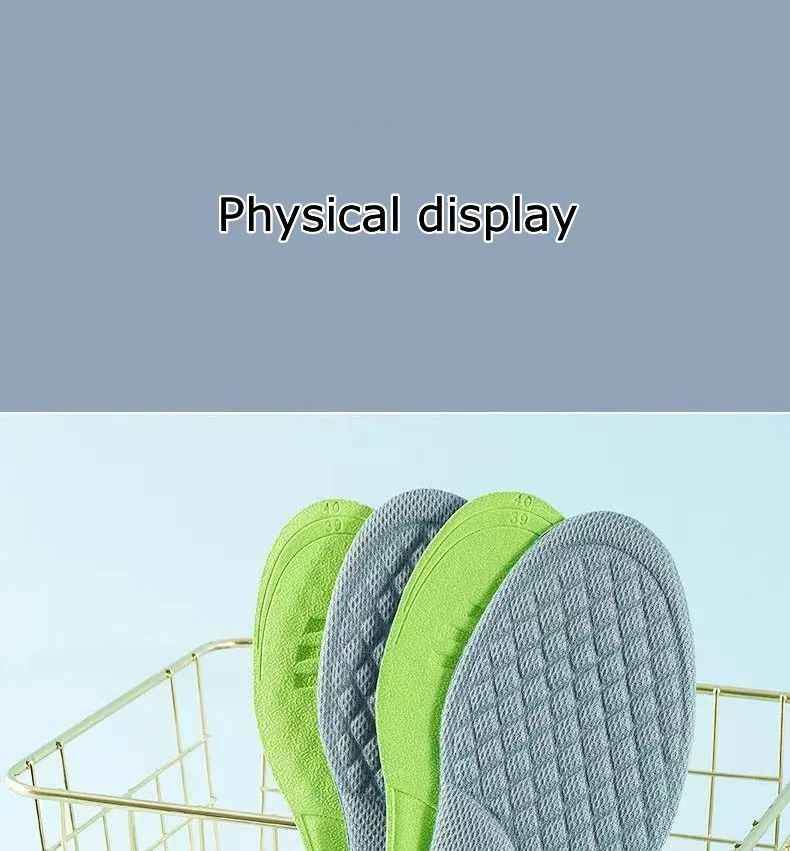 1Pair Plantar Fasciitis Orthopedic Insoles Arch Support Insole for Feet Memory Foam Non Slip Shoe Pads Deodorising Shoes Sole