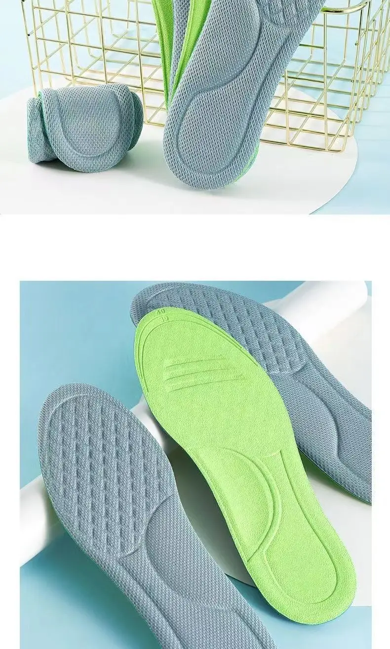 1Pair Plantar Fasciitis Orthopedic Insoles Arch Support Insole for Feet Memory Foam Non Slip Shoe Pads Deodorising Shoes Sole