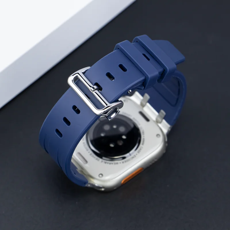 18mm 20mm Watch Strap Metal Folding Buckle Clasp Rebber Wristband Stainless Steel Buckle Automatic Deployment Watch Accessories
