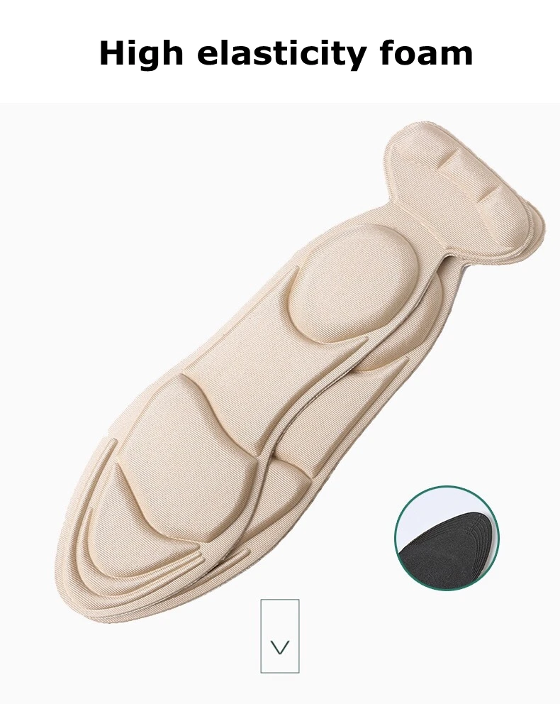 7D Soft T-shaped Foam Invisible Women Arched Support Insert Insole High-heels Insoles Heel protection insole 1Pair ND-2