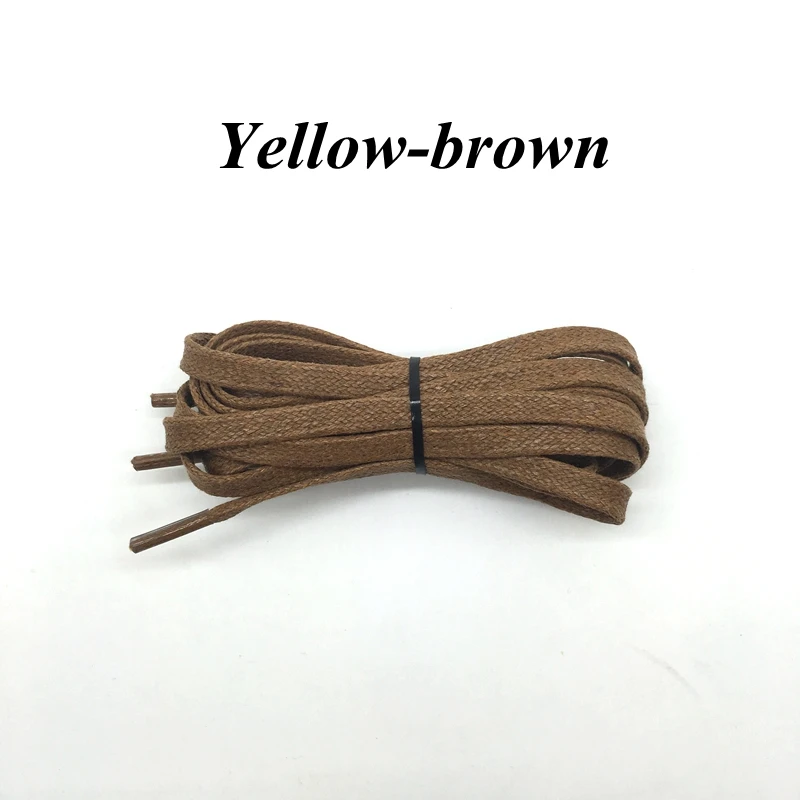 1Pair Brand Wax Waterproof Shoelace Cotton Cord Flat Shape Shoelaces High Top Casual Leather Boot Shoe Laces Fashion P-3