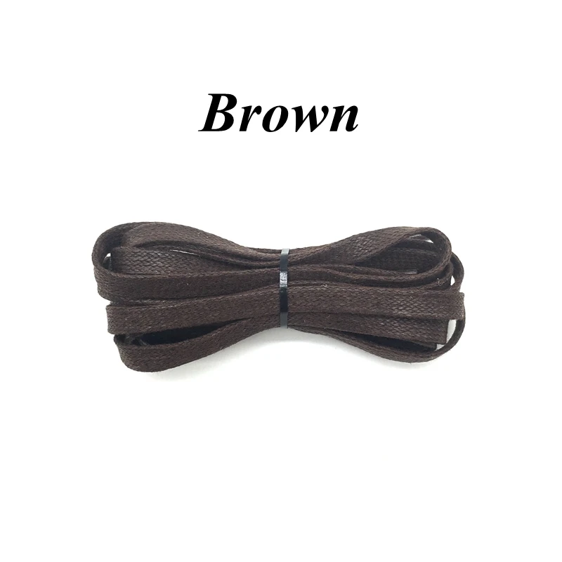 1Pair Brand Wax Waterproof Shoelace Cotton Cord Flat Shape Shoelaces High Top Casual Leather Boot Shoe Laces Fashion P-3