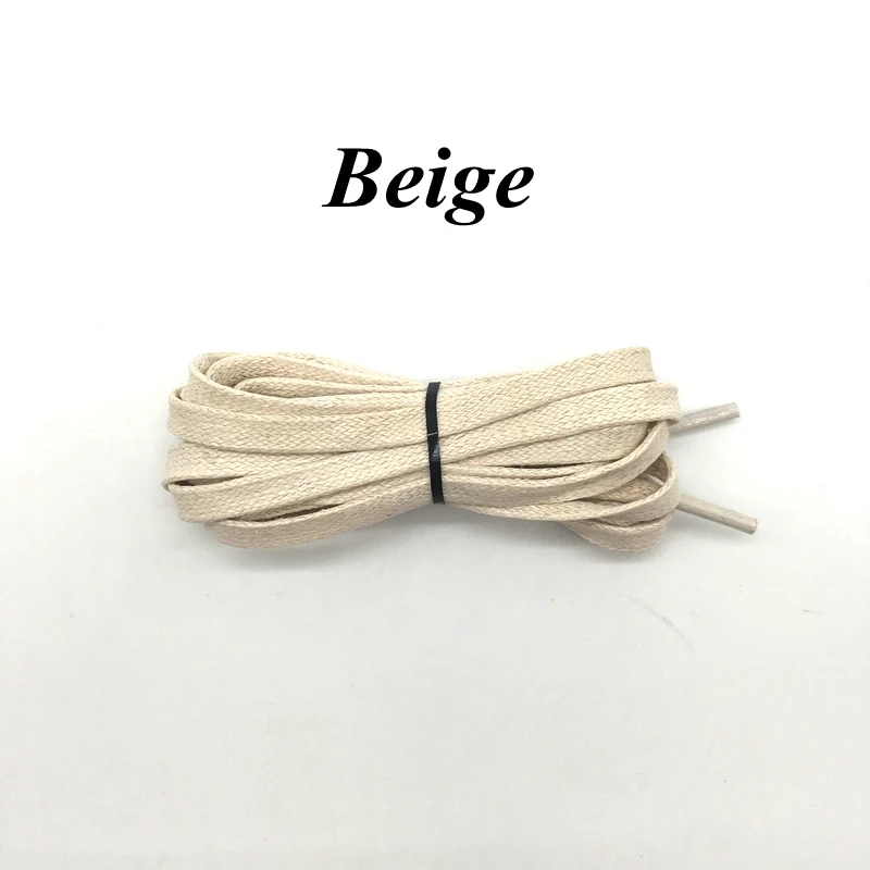 1Pair Brand Wax Waterproof Shoelace Cotton Cord Flat Shape Shoelaces High Top Casual Leather Boot Shoe Laces Fashion P-3