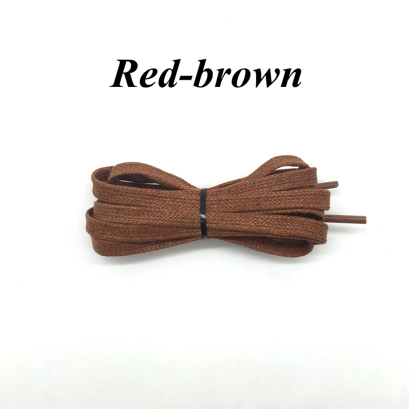 1Pair Brand Wax Waterproof Shoelace Cotton Cord Flat Shape Shoelaces High Top Casual Leather Boot Shoe Laces Fashion P-3