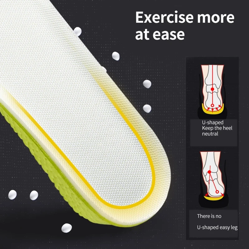 1Pair 1.5cm/2.5cm/3.5cm Growing Sole Shock Absorption Sports Insole for Feet Height Increase Templates Men Women Shoes Insoles