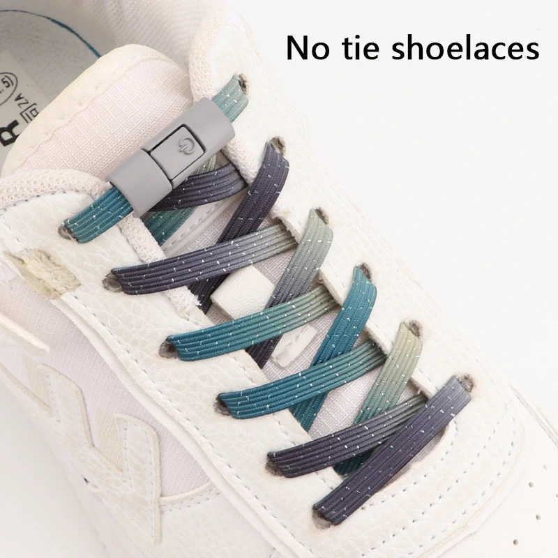 New Elastic Laces Sneakers Colorful Press Lock Shoe laces without ties Kids Adult Glitter No Tie Shoelaces for Shoes Accessories