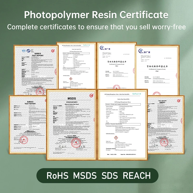 SUNLU 10KG ABS-Like Resin 405nm UV Curing Photopolymer LCD Printer Can Drilled Processed Internal Threads High Hardness