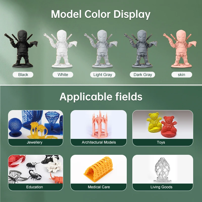 SUNLU 10KG ABS-Like Resin 405nm UV Curing Photopolymer LCD Printer Can Drilled Processed Internal Threads High Hardness
