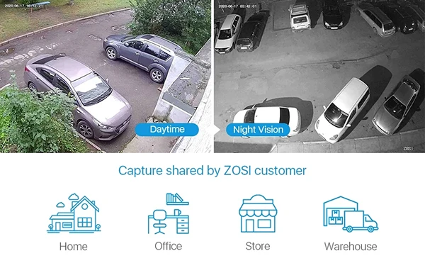 ZOSI 8CH 1080P CCTV System Outdoor 5MP Lite Video DVR with 2/4/6/8pcs 2MP Wired Security Cam Day/Night Video Surveillance System