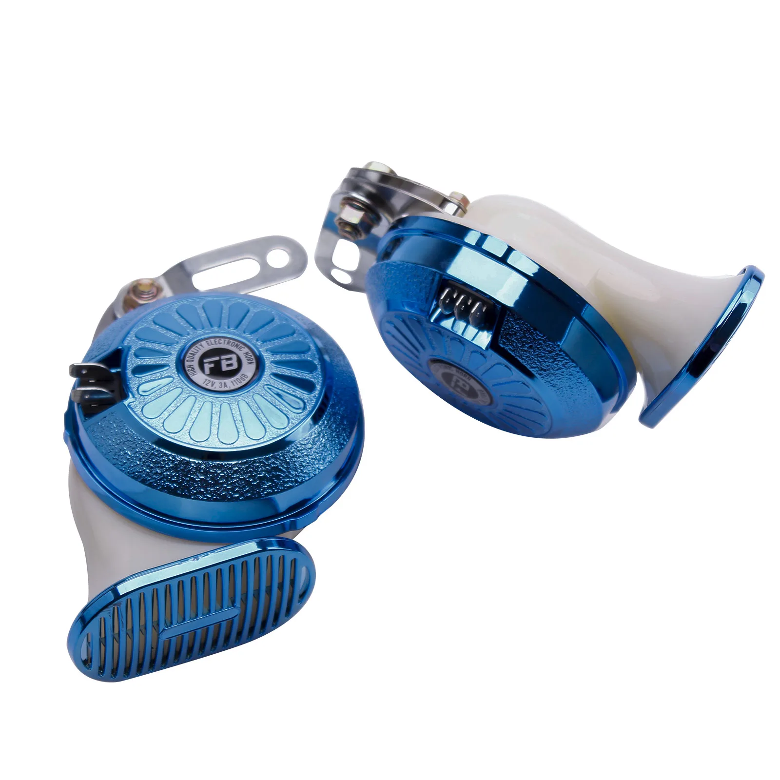 FARBIN 2Pcs/Kit 120db Snail Air Horn 12V Super Loud Three Tone Waterproof Car Horn For Truck Motorcycle Auto Accessory