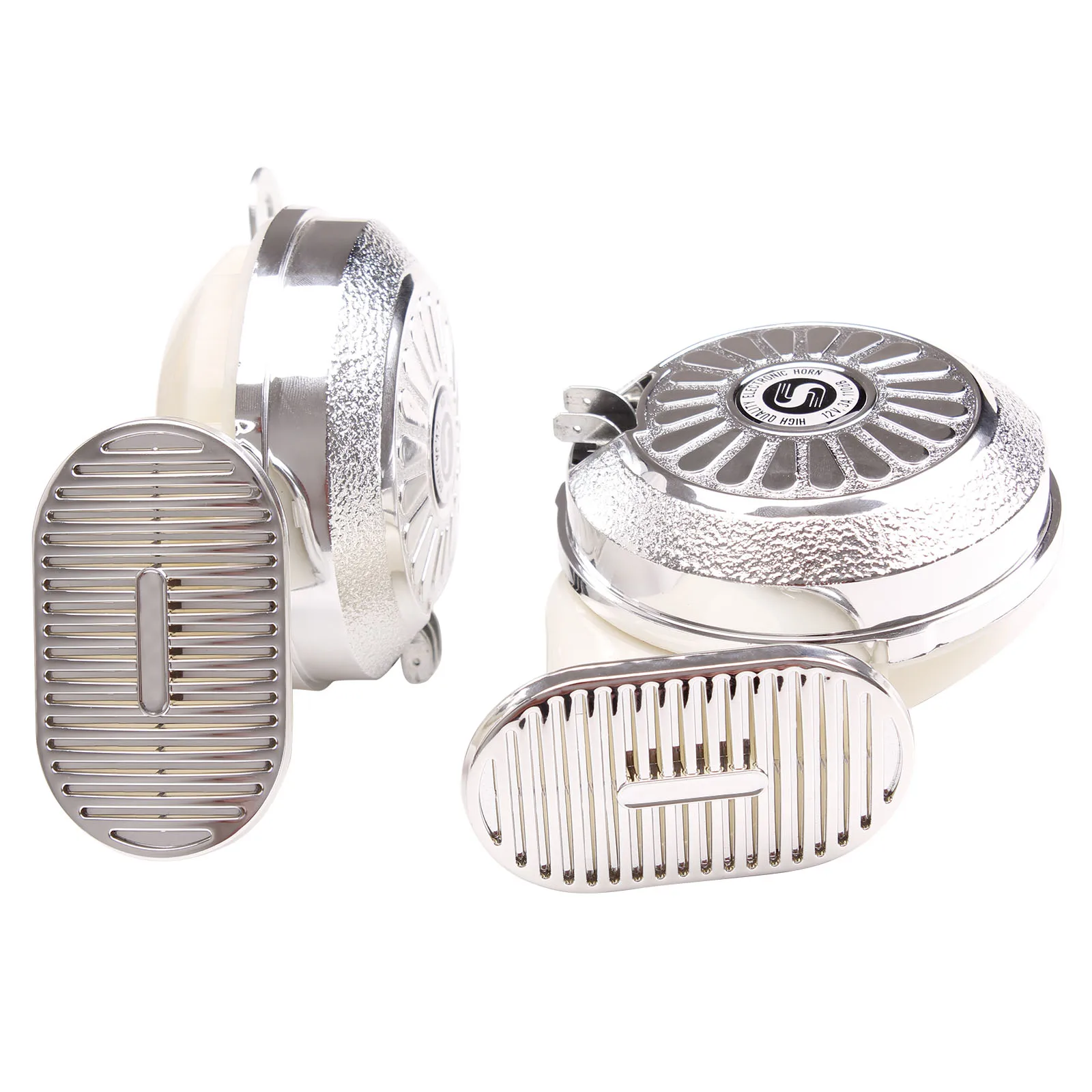 FARBIN 2Pcs/Kit 120db Snail Air Horn 12V Super Loud Three Tone Waterproof Car Horn For Truck Motorcycle Auto Accessory