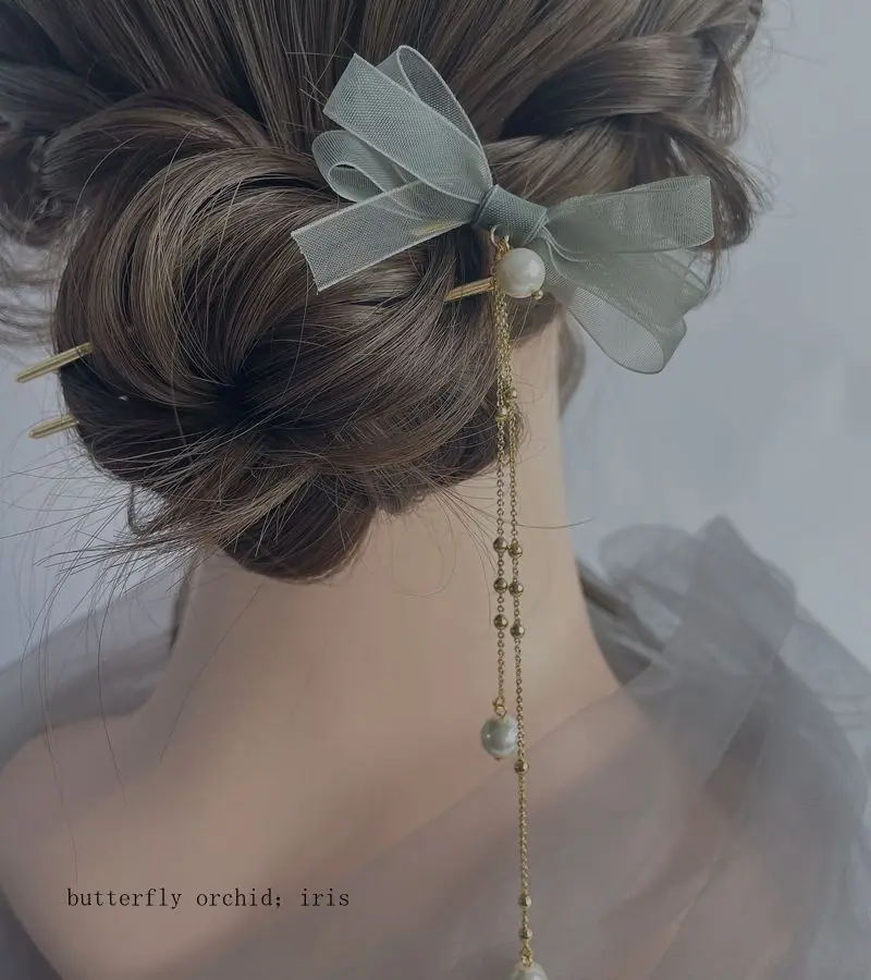 Fashion Metal Hair Sticks for Women Shell Hair Clip Minimalist U Shape Hair Bun Maker Headwear Tassel Pearl Pendant Hairpins