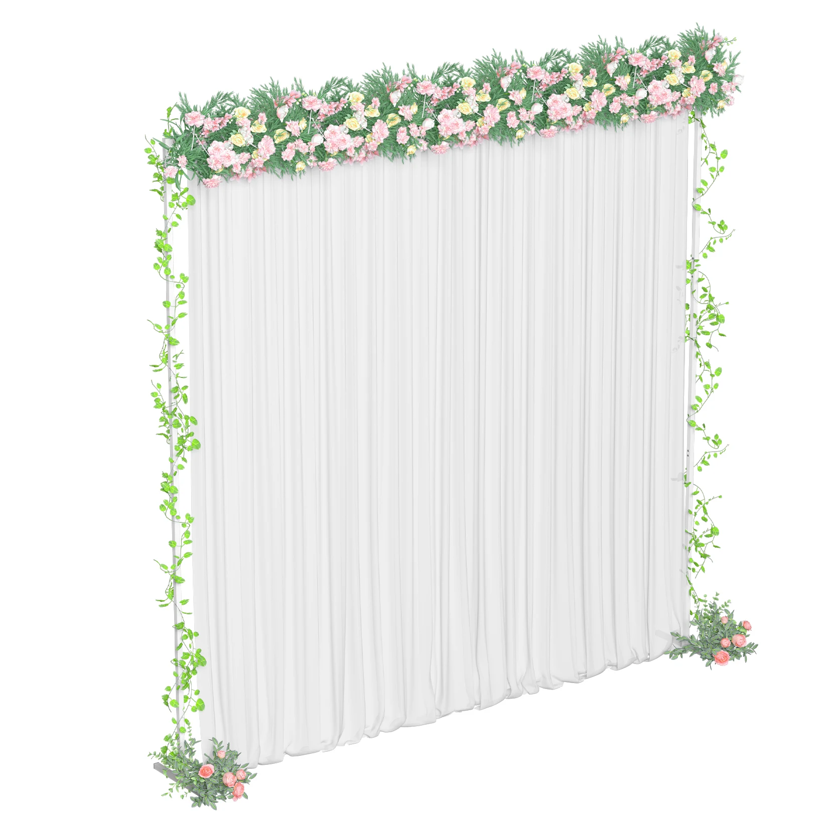 Wedding Party Prom Backdrop Stand Pipe Kit Curtain Frame Ajustable10ftx10ft