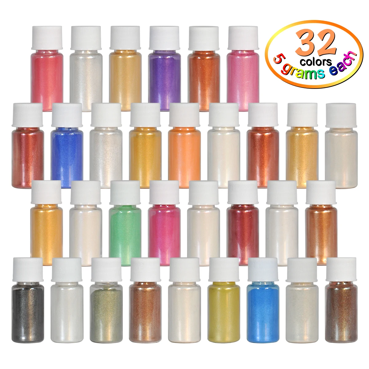 32 Color Mica Powder Epoxy Resin Pigment DIY Resin Mold Colorant Dye Jewelry Making Accessories Epoxy Color Pigment Pearl Powder