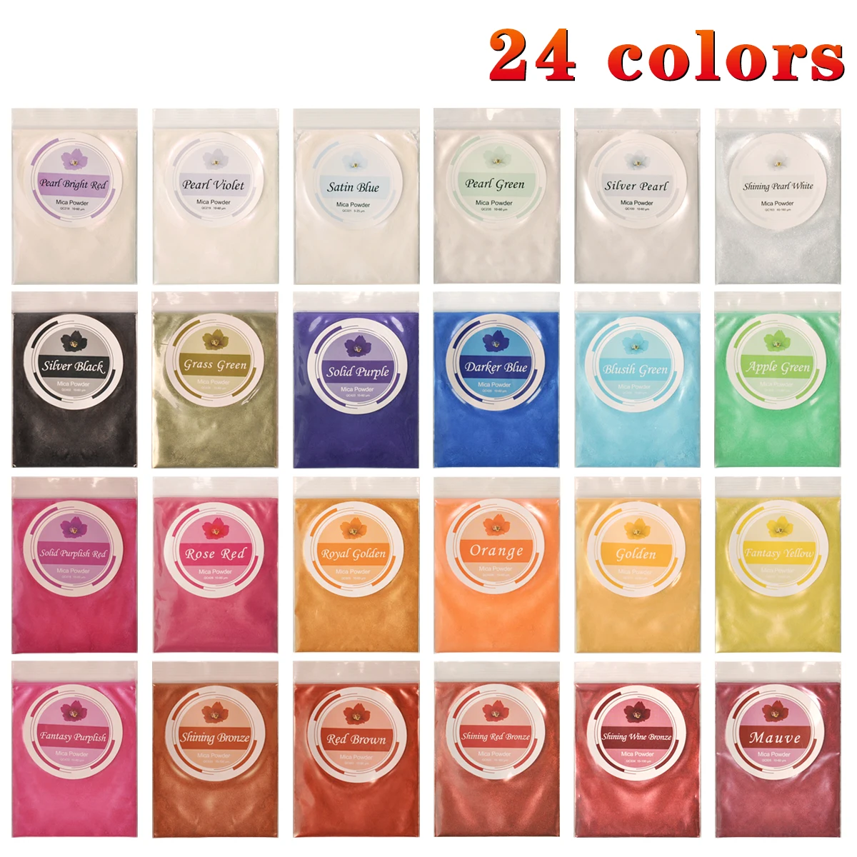 32 Color Mica Powder Epoxy Resin Pigment DIY Resin Mold Colorant Dye Jewelry Making Accessories Epoxy Color Pigment Pearl Powder