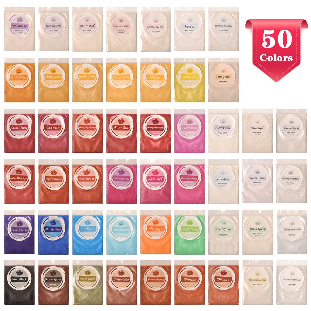 32 Color Mica Powder Epoxy Resin Pigment DIY Resin Mold Colorant Dye Jewelry Making Accessories Epoxy Color Pigment Pearl Powder