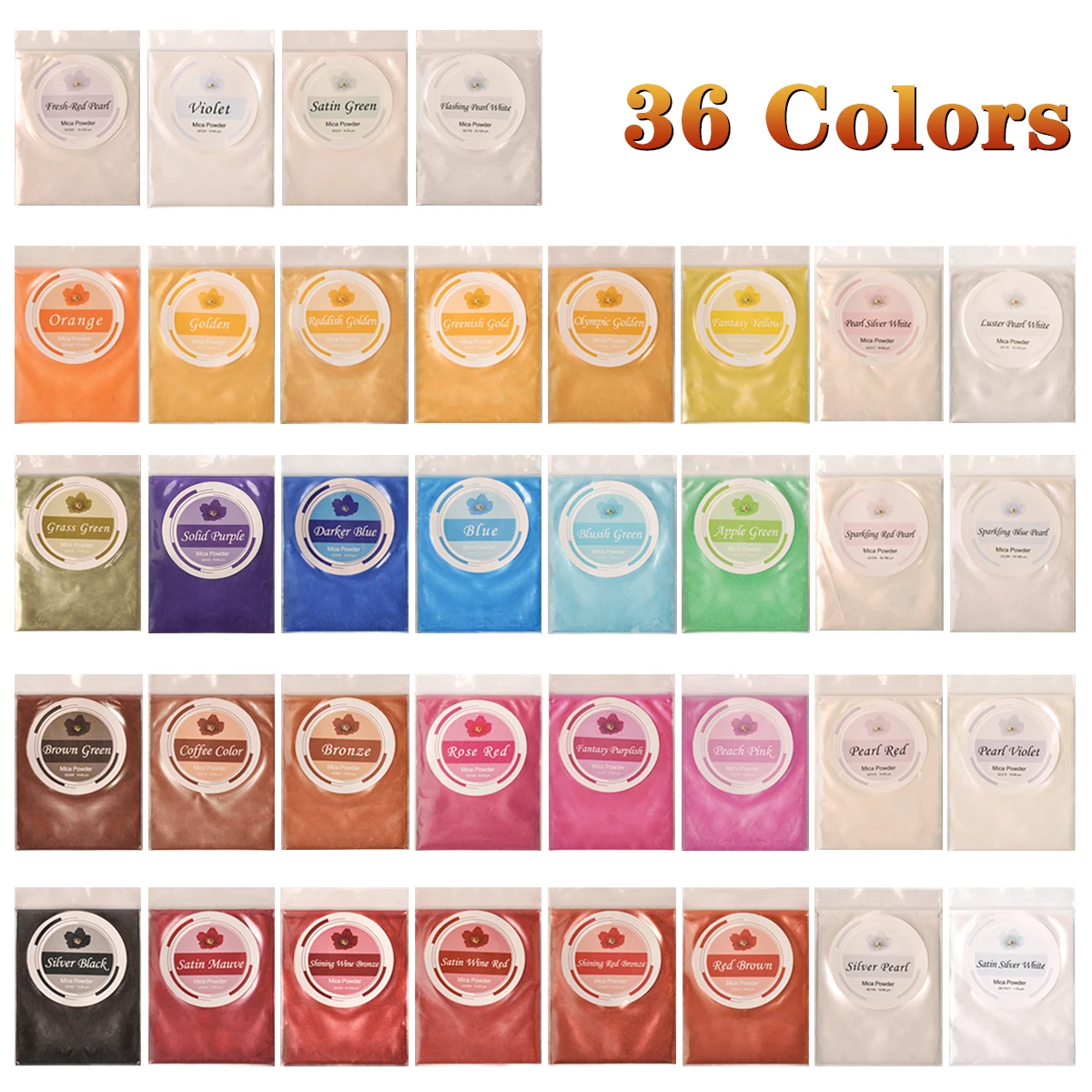 32 Color Mica Powder Epoxy Resin Pigment DIY Resin Mold Colorant Dye Jewelry Making Accessories Epoxy Color Pigment Pearl Powder